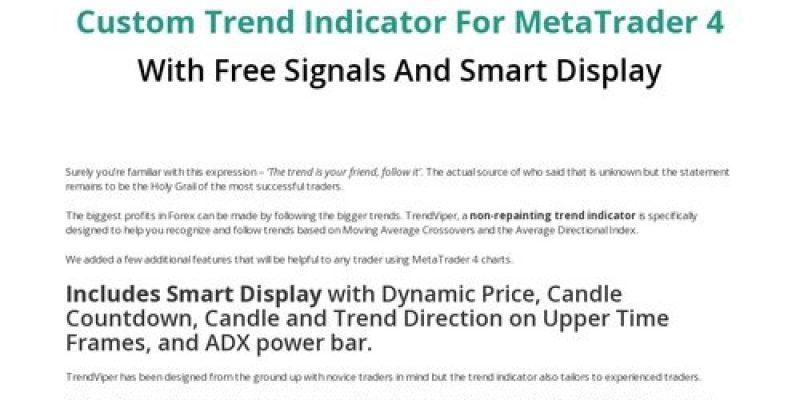 MT4 Trend Indicator – Follow Trends The Easy Way.