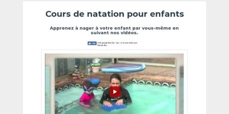 Cours de natation pour enfants