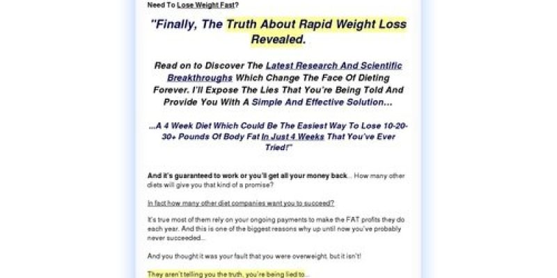 4 Week Diet – 4 Week Diet | Lose Weight Fast and Easy | Weight Loss