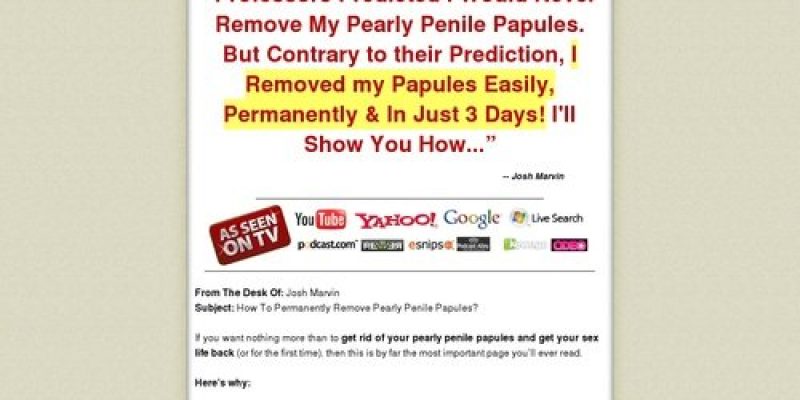 Pearly Penile Papules Removal – How to Remove Pearly Panile Papules at Home