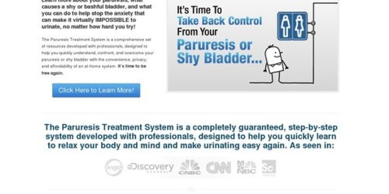 The Paruresis Treatment System – Resources and Help for Shy Bladder – The Paruresis Treatment System was developed with a Doctor of Clinical Psychology to help you learn to overcome your paruresis or shy bladder FAST.
