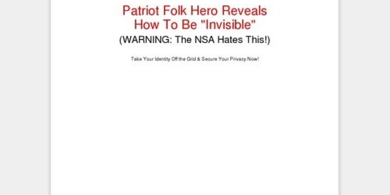 The Patriot Privacy Kit: #1 Best Selling Survival Privacy Product!