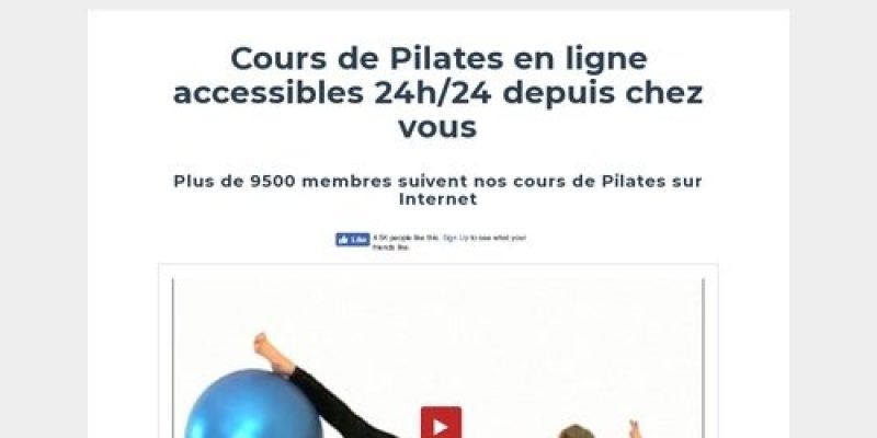 Cours de Pilates en ligne