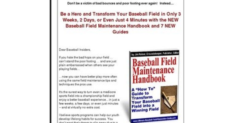 Baseball Field Maintenance Handbook