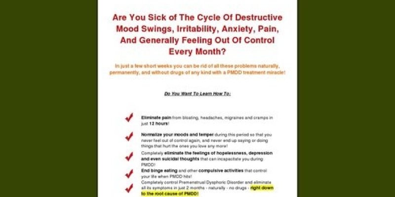 The PMDD Treatment Miracle – Cure Premenstrual Dysphoric Disorder Naturally!