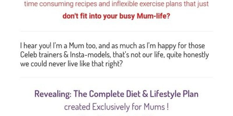 TFMF Complete Diet & Lifestyle Guide For Mums Ebook Clickbank – THE FIT MUM FORMULA