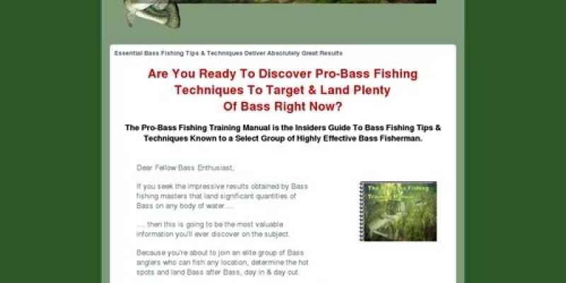 Bass Fishing Tips & Techniques