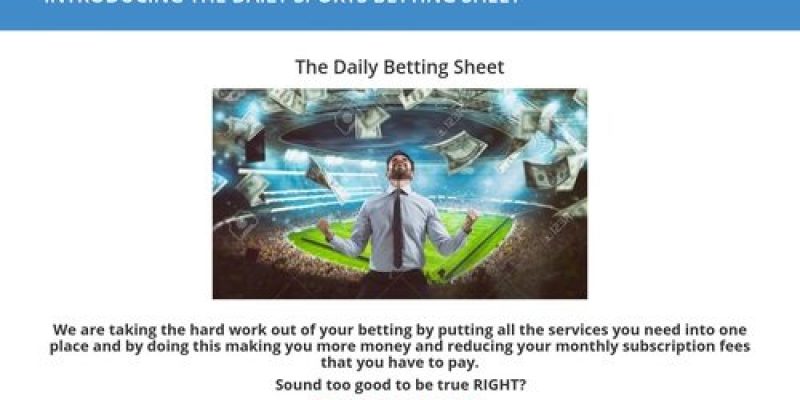 INTRODUCING THE DAILY SPORTS BETTING SHEET – Welcome To The professional Gamblers Club