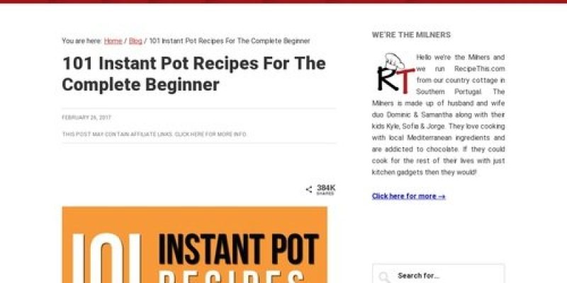 101 Instant Pot Recipes For Beginners Cookbook | Recipe This