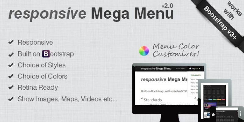responsive Mega Menu for Bootstrap