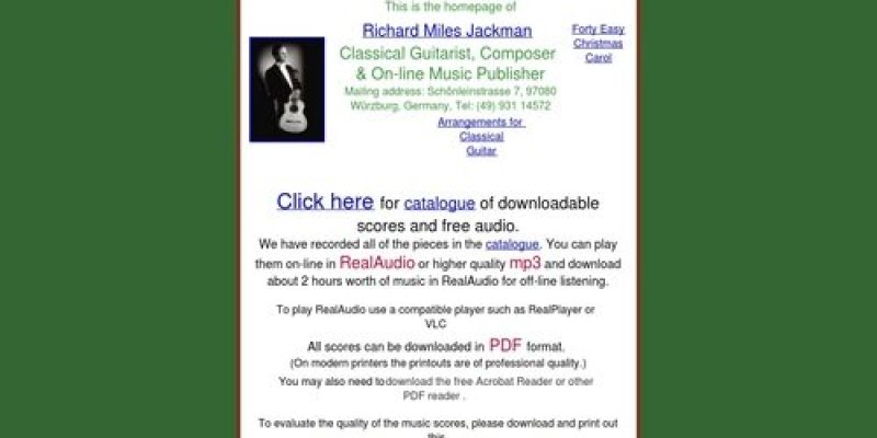 Classical guitar sheet music – downloadable scores