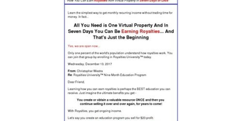 Royalties University – How to Earn Royalties from Intellectual Property
