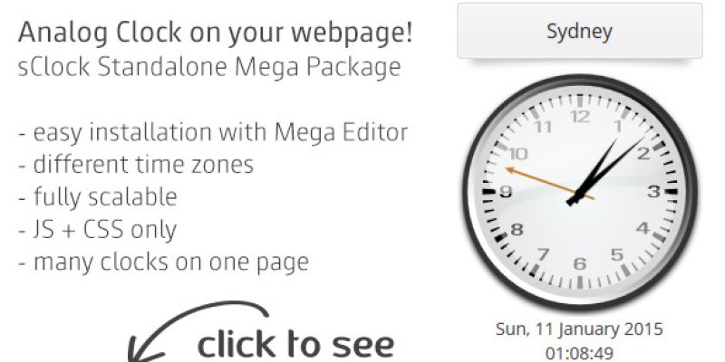 sClock Mega Package Analog Clocks w. TimeZones