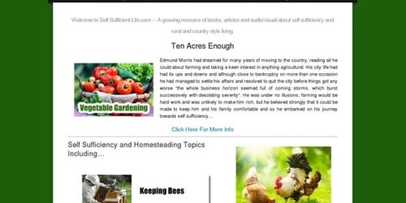 Self Sufficient Life | Self Sufficiency and Homesteading