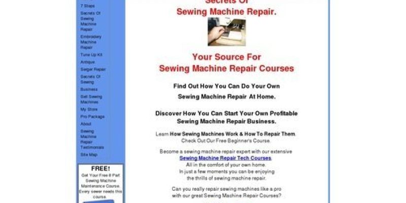 Fix A Sewing Machine – Home_Fix A Sewing Machine