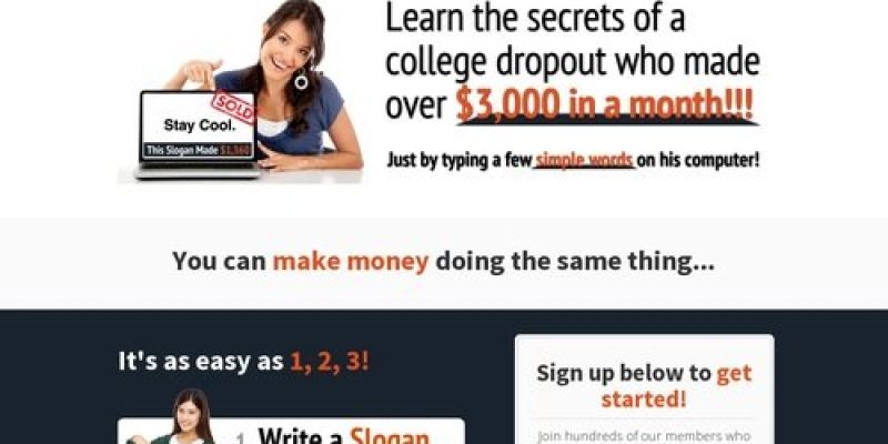 Slogan Seller – Get Paid To Type Simple Words and Phrases  — Slogan Seller