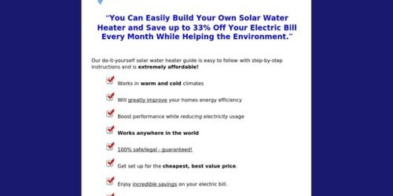 Solar Water Heater