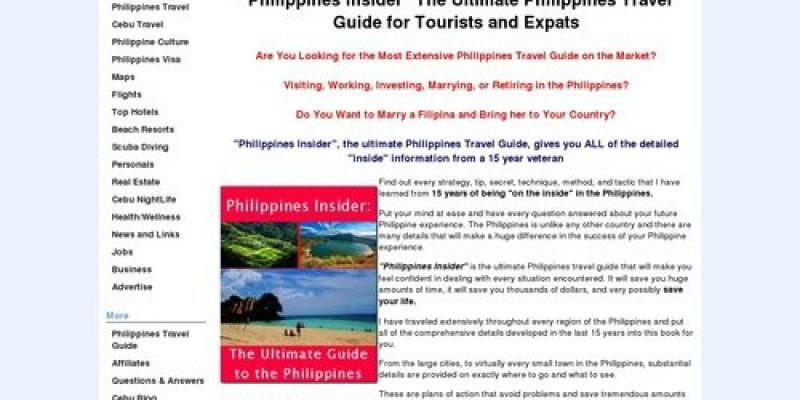 Philippines Travel Guide – “Philippines Insider” the Ultimate Guide
