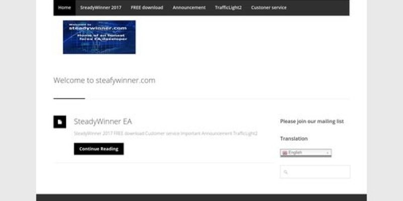 SteadyWinner – Home of an honest forex EA developer