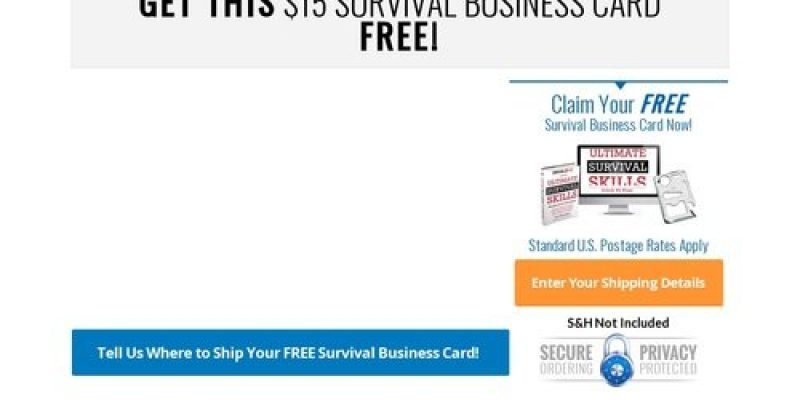 FREE Survival Business Card