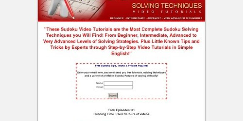 How To Solve Sudoku Puzzles – Sudoku Video Tutorials – Sudoku Solving Techniques