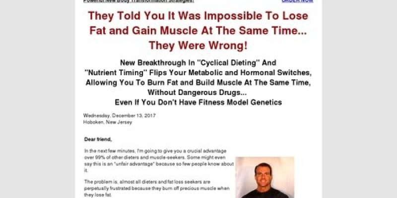 Holy Grail Body Transformation, Lose Fat and Gain Muscle, Body Recomposition, Bulking Up