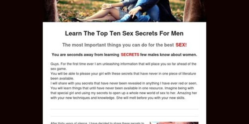 Top Ten Best Sex Secrets For Men
