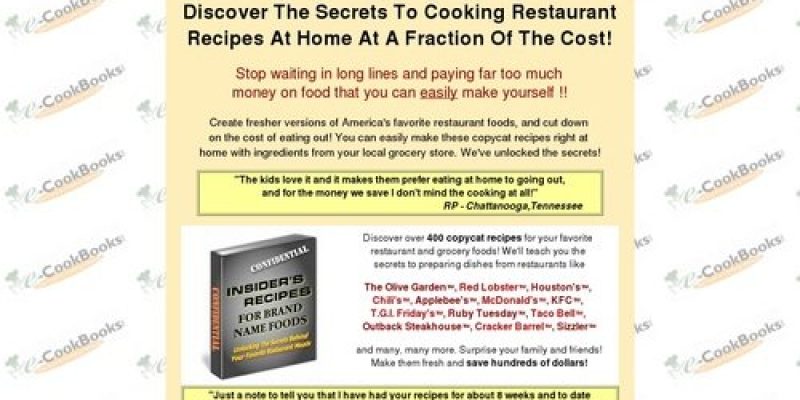 E-Cookbooks Library | Restaurant Recipes