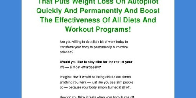 New Unique Weight Loss Method – Blue Heron Health News