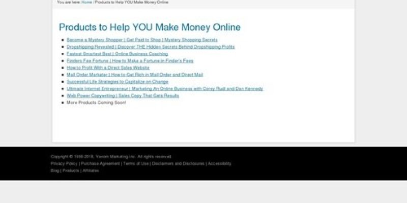 Products To Help You Make Money Online