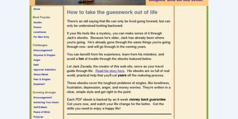 Check ifs gateway for Jacks ebooks on the single life.
